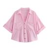 Aliexpress Venta al por mayor de ropa europea y americana transfronteriza para mujer Primavera temprana 2025 Nueva Camisas Casuales Multicolores Estilo Simple