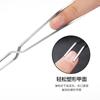 Pinzas para dar forma a uñas de gel de cristal, uñas de vidrio, pinzas de modelado, uñas de extensión de acero inoxidable, pinza de modelado de doble extremo
