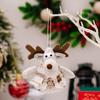 3 Decoração de Natal Estilo Europeu Transfronteiriça para Idosos Boneco de Neve Pequeno Gancho Árvore de Natal Veado Pingente Boneca Presente