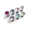 Brincos de Titânio F136 Unhas Labiais Zircônia Swarovski Genuína 6mm Unhas Cocleares Joias para Body Piercing Unhas do Osso da Orelha