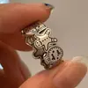 Design Minimalista de Nicho Moda Celebridade da Internet Personalidade Anel de Cauda de Prata Tailandesa Hip-Hop Tendência Graffiti Anel de Boneco de Gengibre para Mulheres