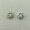 Pulseira de Zircônia com Microincrustação de Girassol com Contas com Furo Passante, Pulseira Banhada a Ouro 18K, Colar, Corrente de Pérolas, Acessórios de Joias DIY