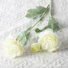 Flor artificial Qianzi Lulian de 3 cabezas, peonía extranjera, flor falsa, celebración en Internet, adornos decorativos para el hogar y la sala de estar, flor artificial falsa