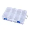 Caja Organizadora de Plástico Transparente Desmontable de 8 Compartimentos con Hebilla Doble Caja de PP para Joyería Tarjetas Herramientas de Ferretería Pastillas Caja Organizadora