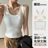 Camisola de Verano para Mujer con Tirantes Anchos y Almohadillas Integradas para Cubrir los Laterales, Corte Delgado, Top Base para Usar como Prenda Exterior o Interior
