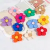 Broches de Flor de Cinco Pétalos Rellenos de Algodón Tridimensionales de Colores Accesorios para Joyería DIY Accesorios de Joyería Hechos a Mano Materiales para Tocado de Tela Venta al por Mayor