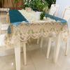 Mantel para Mesa de Café Rectangular Sala de Estar Mesa de Comedor Alfombrilla a Prueba de Polvo Encaje Tela Cubierta para Mueble de TV Tela Mantel para Mesa de Café Lujo Ligero