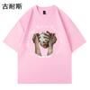 LAZADA Cross-border All-match Estilo japonês Retrô Antigo Estampou T-shirt de manga curta Masculino Verão Moda Casal Meia manga eBay