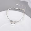 Pulsera Caraini de plata de ley s925 con forma de corazón de bambú y piedra luminosa, con cuentas, diseño de nicho de lujo ligero, estilo Ins, pulsera por lotes