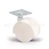Ruedas Giratorias Blancas de Plástico PP para Estante de Almacenamiento Móvil, Ruedas Giratorias Móviles para Carrito