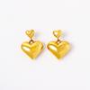 Simples dois lados tridimensionais brincos de amor versátil personalizado brincos retrô temperamento de alta qualidade 925 brincos de agulha de prata para mulheres