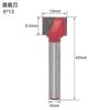 Cabo 6mm fresa para marcenaria faca de escultura ferramenta faca de limpeza de fundo de canto invertido de madeira cabeça de corte ferramenta para máquina de gravação por computador cnc