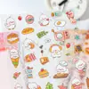 Pegatina Transparente Impermeable para Mascotas de Dibujos Animados Linda Brillante Pegatina de Mascota para Manualidades Diario Pegatina de Animal de Dibujos Animados Pegatina Fina con Purpurina para Manualidades