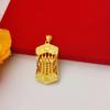 Colgante de ábaco con flor de coche bañada en oro y latón, joyería de oro de imitación galvanizada, suministro para el mercado nocturno, colgante para damas