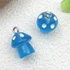 Color luminoso de dibujos animados hongo pequeño resina hongo llavero diy aretes collar colgante accesorios de joyería