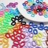Cadena acrílica de color en forma de U de 19*14 mm, anillo abierto ovalado, material para llavero, bolso, aretes DIY