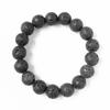 Joia de Moda Transfronteiriça Europeia e Americana Pulseira de Pedra Vulcânica 8mm Pulseira Retrô para Homens e Mulheres Pulseira de Pedra Vulcânica
