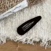 Presilha de cabelo com flocado, estilo coreano, minimalista, sem costura, para mulheres, presilha lateral, com estética sofisticada e vintage, adequada para franja, presilha de cabelo de veludo