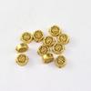 Accesorios Antiguos Estilo Chino Cuentas Espaciadoras de Loto Pulsera DIY Collar Pulsera Cuentas Redondas Planas Huecas Tejer con Cuentas