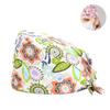 Gorro Quirúrgico Transfronterizo Algodón Color Sólido Correa Estampada Ajustable Unisex para Enfermera de Quirófano Gorro para Odontólogo Oral