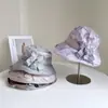 Sombrero de Pescador Teñido de Moda Estilo Coreano 2025 para Mujer en Verano, Sombrero Cubeta Transpirable y Versátil para Sombrear en Vacaciones y Viajes, Sombrero de Tela con Protección Solar