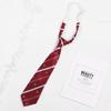 Cian Oro Rojo Vino Corbata Jk Material Escolar Marca H Estudiantes Hombres y Mujeres Perezoso Sin Corbata Estilo Japonés Universitario Corta Rayada