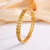 Pulseira de Aço Titânio Estilo Chinês Oca Pulseira Moeda Bronze Antigo Meninas High-End Retrô Aumentadora de Fortuna Joias Atacado que Não Desbotam