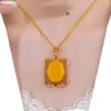 2025 Nuevo Collar Estilo Palacio Dorado Cuadrado para Mujer Retro Elegante Diseño de Nicho Elegante Cadena para Clavícula