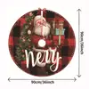 Saia de Árvore de Natal Transfronteiriça Novo Desenho Homem de Gengibre Impressão Digital Decorações de Natal Saia de Árvore Criativa Atacado
