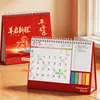 Direto do fabricante: Calendário de mesa criativo simples 2027, Planejador com carimbo dourado para publicidade, Planejador de mesa Ano do Carneiro, Calendário mensal corporativo