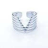 Anillo de apertura de acero de titanio antiguo de gran venta que no se desvanece, diseño de nicho para amantes del anillo de acero inoxidable, joyería al por mayor