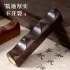 Descansador de Pinceles de Cobre Incrustado para Caligrafía Portapinceles de Madera Verdadera Soporte Descansador de Pinceles Soporte Portapinceles Pesa Papeles Creativo