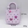 Venta Caliente Transfronteriza Bolsa de Silicona con Agujeros para Manualidades Caricatura Bolso de Playa para Niños Bolsa de Almacenamiento para Teléfono Móvil Venta Directa de Fábrica