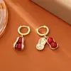 Las cosas buenas suceden cuando tienes fe - Pendientes de Cacahuete con un Diseño Creativo y Elegante, Pendientes de Moda de Alta Gama para Mujer, Colgantes Festivos para Orejas de Nuevo Estilo Chino