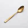 Juego de 5 Piezas de Vajilla Occidental Martillada de Acero Inoxidable Transfronteriza de Alta Gama para Hotel: Cuchillo, Tenedor, Cuchara, Cuchara de Postre y Tenedor con Patrón de Árbol