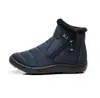 Sapatos de Algodão Transfronteiriços Personalizados Bj para Mulheres, Botas de Neve com Zíper Lateral, Sapatos de Algodão Impermeáveis, Antiderrapantes e Quentes para Exterior, Tamanho 44 Dropshipping