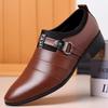 Zapatos de Cuero Nuevos Zapatos de Vestir de Negocios para Hombre Zapatos Coreanos para Hombre Juveniles Talla Grande Punta Resistentes al Desgaste Transpirables Casuales Zapatos de Boda