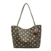 Bolsa de mano de lunares estilo coreano para mujer, nuevo modelo 2026, bolso de hombro de gran capacidad, versátil para ir al trabajo, bolsa de mano simple