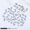 Manicure Pequeno Zircônia Branco Sapatilhas Invertidas Fundo Zircônia Joias para Manicure Mini 5A Coração Gota d'Água Marquise Zircônia Joias