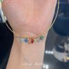 [Amor Arco-Íris] Colar Amor Dopamina Primavera e Verão Corrente Clavicular Choker Nicho Doce Colar Gola