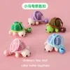 Bolsa Pingente Fofo Feito à Mão Linha Xuefei Crochê Tartaruga Pequena Chaveiro Tartaruga Colorida Tecida Decoração Finalizada