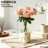 Adornos de jarrón de vidrio antiestrés para sala de estar del hogar, arreglo floral, recibidor, mueble de TV, artículos decorativos de alta gama