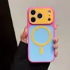 Funda magnética de color contrastante para teléfono para Apple 18PROMAX, moderna 13/14 dopamina 17PRO, a prueba de golpes