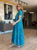 2026 Verano Moda Casual Transfronteriza Europea y Americana Estampado Bolsillo Holgado Vestido Largo para Mujer Ropa para Mujer