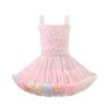 Roupas Infantis Europeias e Americanas Saia Princesa com Suspensório Saia Tutu Vestido Meninas Saia Bolo de Tule Saia Tutu Vestido de Um Ano