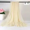Lenço protetor solar liso de cor sólida para o verão toalha de praia para a beira-mar xale longo para primavera e outono lenço feminino lenço