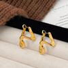 Pendientes de Rayo Irregular Cruzados Viento Frío Sexual Nicho Ins Invierno Explosivos Elegantes Pendientes de Lujo Ligero para Mujer