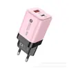 Cargador de Teléfono Móvil Europeo y Americano Macarrón Nuevo A+C Transfronterizo Cabeza de Carga Rápida Doble Puerto Estándar Británico Qc3.0+Pd20W
