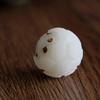 Tallado Bodhi Blanco Dosel de Loto Jade Blanco Loto Raíz Bodhi Cuentas Dispersas Artesanías Cuentas de Buda Accesorios para Pulsera de Mano