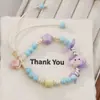Jingdezhen Navidad Cerámica Cuerda Trenzada Pulsera Animales de Dibujos Animados Cuerda de Mano Joyería al por Mayor para Atracciones Turísticas Nicho Lujo Ligero